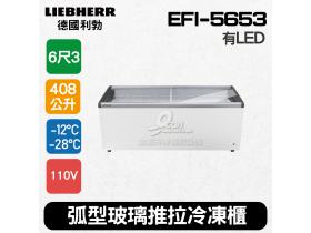 德國利勃LIEBHERR 6尺3 弧型玻璃推拉冷凍櫃408L (EFI-5653)冰淇淋櫃附LED燈