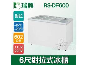 瑞興 6尺602L對拉式玻璃冷凍冰櫃RS-DF600